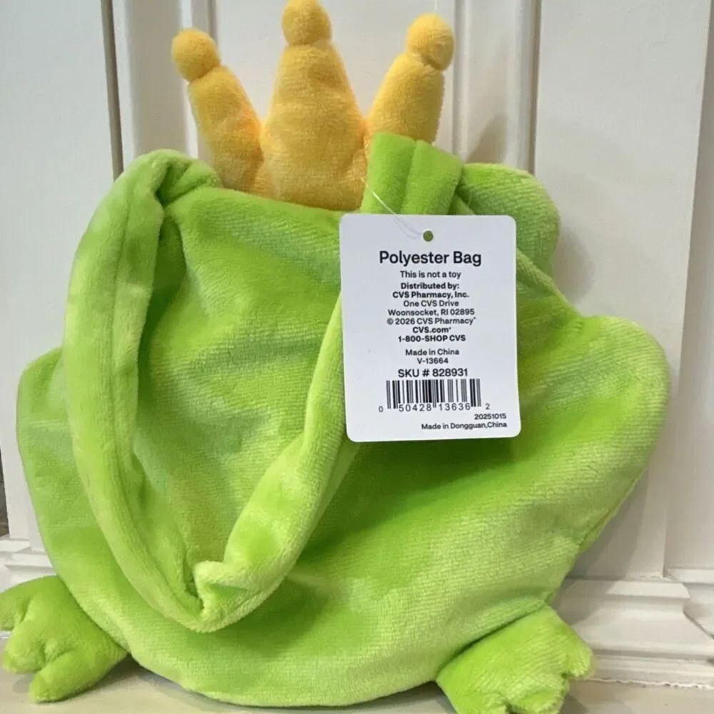 Joyward Frog Shoulder Bag with Crown Accent Plush Soft Kids Animal Purse